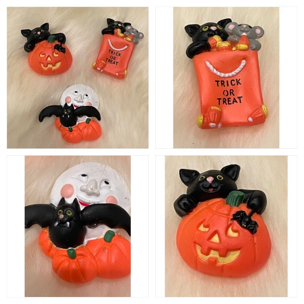 Vintage 70s Set of 3 Halloween pins Easter Unlimited Inc.